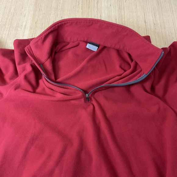Vintage Nike half zip pullover Sweatshirt Embroidered silver tag size Large Red - Picture 3 of 9